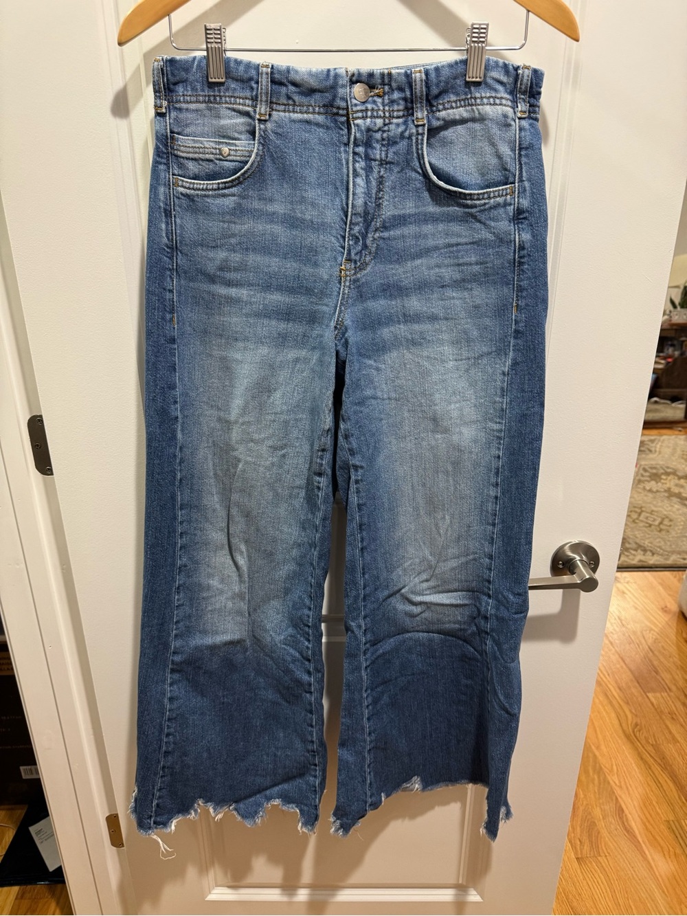 Pilcro Adi Regenrative Cotton mid rise flare jeans size 26